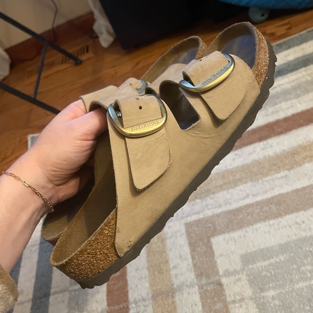 Birkenstock Arizona Big Buckle Nubuck Leather in size 40/9 regular/ wide fit